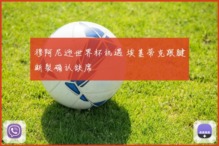 穆阿尼迎世界杯机遇 埃基蒂克跟腱断裂确认缺席